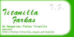 titanilla farkas business card